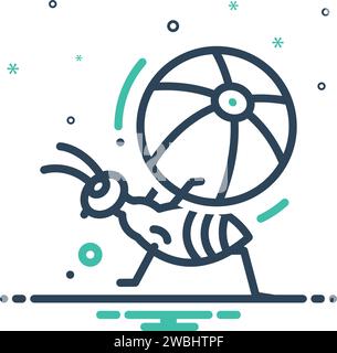 Icon for diligence,penchant Stock Vector