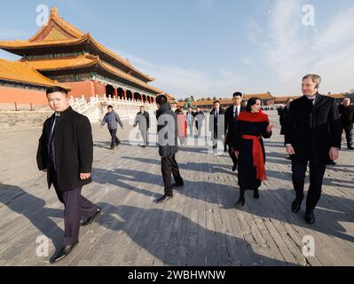 Peking, China. 11th Jan, 2024. %items in Peking, China, %datetext. Lahbib and De Croo are on an official visit (10-13/01) to the People's Republic of China. BELGA PHOTO %photographer Credit: Belga News Agency/Alamy Live News Stock Photo