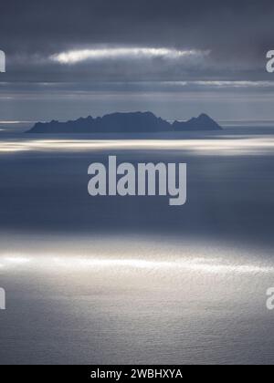 A moody, atmospheric shot taken off the south coast of Madeira, Portugal. Stock Photo