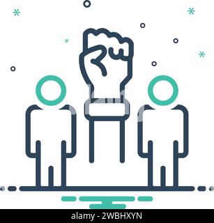 Icon for initiatives,will power Stock Vector