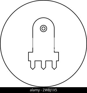 Laser level tool measure building engineering equipment device for builder construction tool icon in circle round black color vector illustration Stock Vector