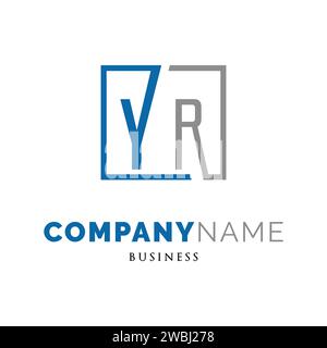 Initial Letter YR Icon Logo Design Template Stock Vector