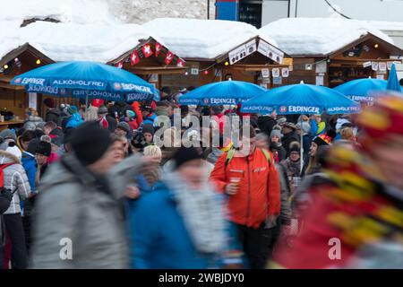 Fans, Zuschauer, Verpflegung, Catering, Biathlon Welt Cup 4 X 7,5 KM Staffel der Herren in Ruhpolding, Deutschland am 12.01.2018 Stock Photo