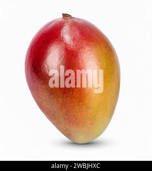 Whole mango fruit isolated on white. tropical fruit. Stock Photo