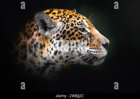 Beautiful Jaguar Head (Panthera onca) Stock Photo