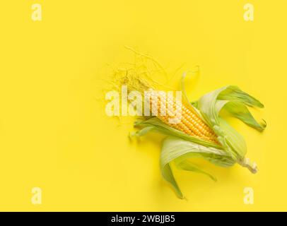 Fresh corn on cobs, closeup Stock Photo