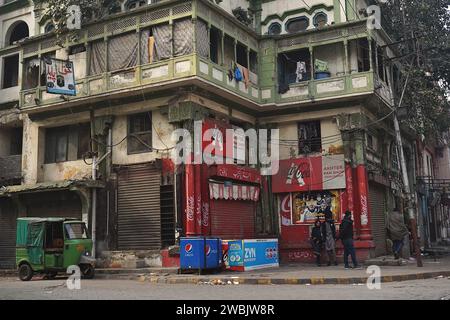 An old neighborhood in old Lahore area, an outskirt of red light district called heera mandi, in Lahore Pakistan Stock Photo