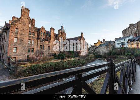 Dean Village, beautiful historic village in Edinburgh, Scotland. Stock Photo