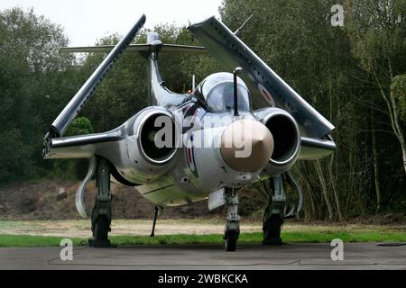 The Blackburn Buccaneer is a British carrier-capable attack aircraft designed in the 1950s for the Royal Navy. Stock Photo