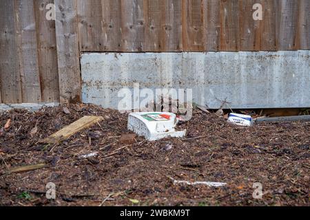 Wraysbury, UK. 11th January, 2024. Some gardens remain flooded in Wraysbury, Berkshire after the River Thames burst its banks earlier this week. After a terrible week for some residents near the River Thames the flooding is finally subsiding in Wraysbury, Berkshire. Now the clean up begins. Credit: Maureen McLean/Alamy Live News Stock Photo