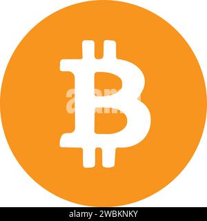 Bitcoin Cryptocurrency logo vector icon. . Crypto currency coin money symbols. Stock Vector