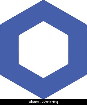 Chainlink LINK Cryptocurrency logo vector icon. . Crypto currency coin money symbols. Stock Vector
