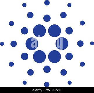 Cardano ADA Cryptocurrency logo vector icon. . Crypto currency coin money symbols. Stock Vector