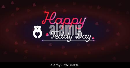 Happy Teddy Day wallpapers and backgrounds you can download and use on your smartphone, tablet, or computer. Stock Vector