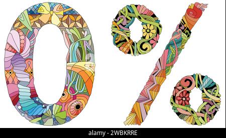 Word Zero Vector Word ZERO. Vector decorative zentangle object Stock Vector Image & Art ...