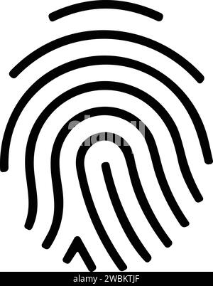 Fingerprint icon symbol. Thumb print. Identification. Vector illustration Stock Vector