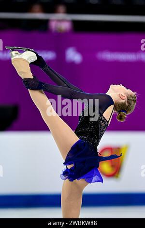 Alexandra FEIGIN (BUL), during Women Short Program, at the ISU European ...