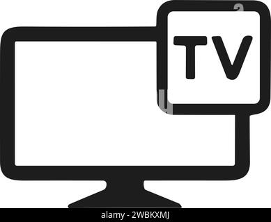 Screen or LCD or TV video resolution icon. Monitor size symbol. screen and TV quality. Vector illustration. Stock Vector