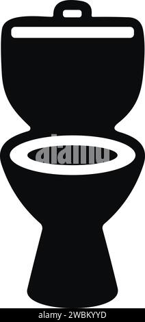 Toilet flat icon bowl sanitaryware vector bathroom . Bidet toilet icon Stock Vector