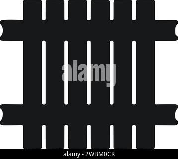 wooden fence vector, garden or farm palisade, gate or balustrade with picket. Enclosure railing, banister or fencing sections. Wooden fence and balust Stock Vector