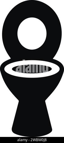 Toilet flat icon bowl sanitaryware vector bathroom . Bidet toilet icon Stock Vector