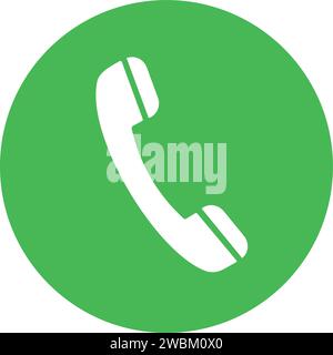 Phone call icon answer, accept call icon with green button , Contact us telephone sign. yes button. Incoming call icon Stock Vector