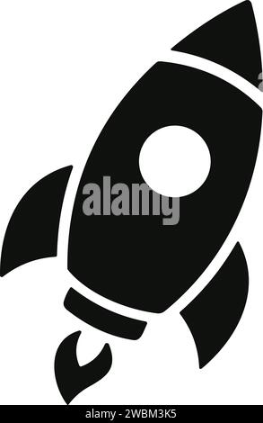 Spacecraft Rocket icon. Space ship launch icon. Rocket ship launch concept. Space rocket launch with fire. Rocket simple icon flat style stock vector. Stock Vector