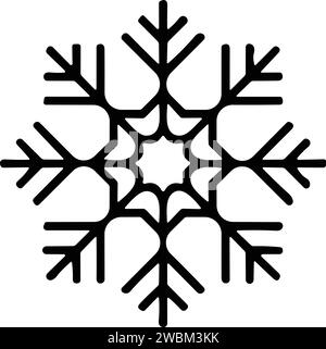 snowflakes thin line icon. simple snowflake, for report, presentation, diagram, web design. ice symbol Stock Vector