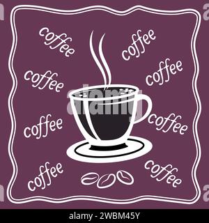Coffee banner with a cup of hot drink vector design Stock Vector