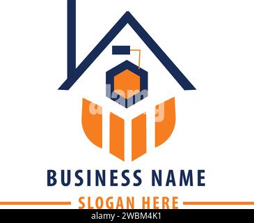 Real state business logo Stock Vector