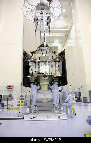 Lockheed Solar Array Technology NASA's Mars Reconnaissance Orbiter is prepared inside the Payload ...