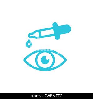 Eye drop icon. From blue icon set. Stock Vector