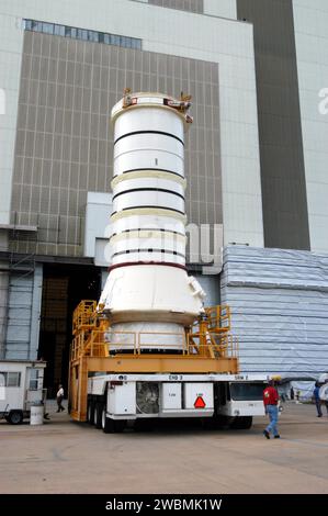 The aft skirt and lower segment of a Solid Rocket Booster for STS-114 ...