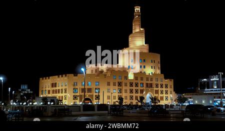 The Grand Mosque Doha, Qatar at night Stock Photo