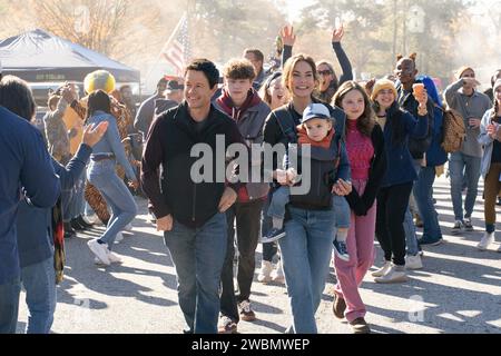 The Family Plan  Mark Wahlberg & Michelle Monaghan Stock Photo