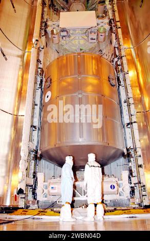 KENNEDY SPACE CENTER, FLA. -- The Starshine-2 experiment rests inside a ...