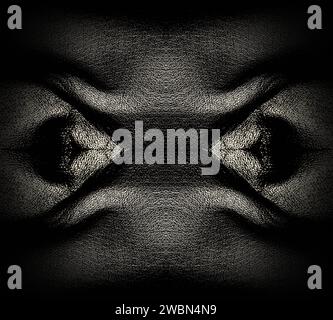 natural pattern with black leacher Stock Photo