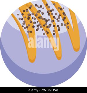 White milk cocoa ball icon isometric vector. Candy shop. Pastry shop Stock Vector
