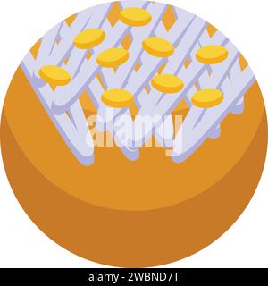 Coffee house ball icon isometric vector. Candy cocoa. Food chocolate Stock Vector