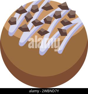 Sweet cocoa ball icon isometric vector. Pastry shop. Cafe hot food Stock Vector