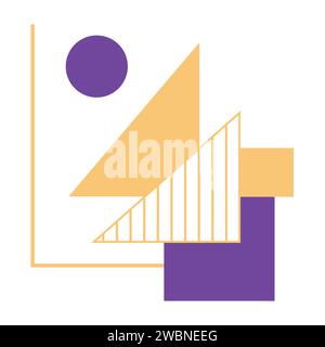 Abstract t-shirt design with brutalism style. Vintage design. Stock Vector