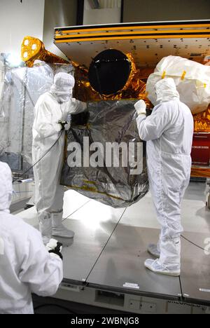 Ball Aerospace technicians at Vandenberg Air Force Base perform final ...