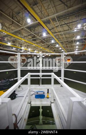 The Orion Lockheed Martin team continues fabricating and assembling composite structures for the Exploration Flight Test-1 (EFT-1) Orion service module and launch abort system at NASA's Michoud Assembly Facility in New Orleans on Feb. 5, 2013. Part of Batch image transfer from Flickr. Stock Photo