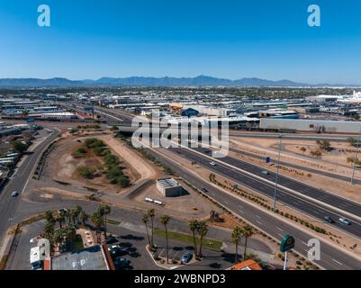 Phoenix city downtown skyline cityscape of Arizona in USA. Stock Photo