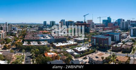 Phoenix city downtown skyline cityscape of Arizona in USA. Stock Photo