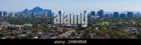 Phoenix city downtown skyline cityscape of Arizona in USA. Stock Photo