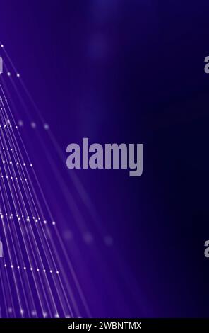 Abstract background of internet speed, connected dots and lines. 3d rendering. Stock Photo
