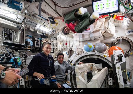 Expedition 67 Flight Engineers Samantha Cristoforetti, Bob Hines, Kjell ...