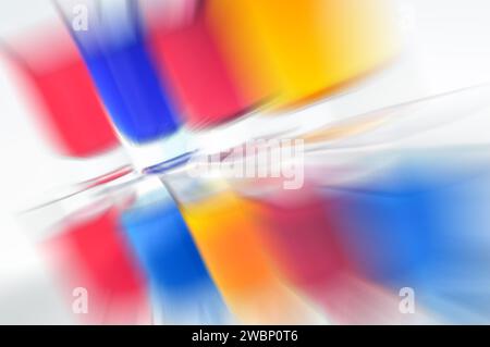 Multicolored blurry pattern from water color glass. Background design Stock Photo