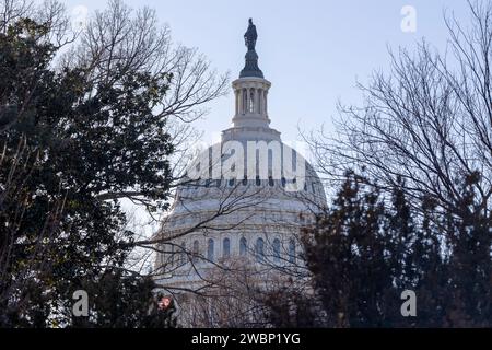 Washington, District Of Columbia, USA. 11th Jan, 2024. The United States Capitol, Thursday, Jan. 11, 2024 in Washington, DC (Credit Image: © Eric Kayne/ZUMA Press Wire) EDITORIAL USAGE ONLY! Not for Commercial USAGE! Stock Photo